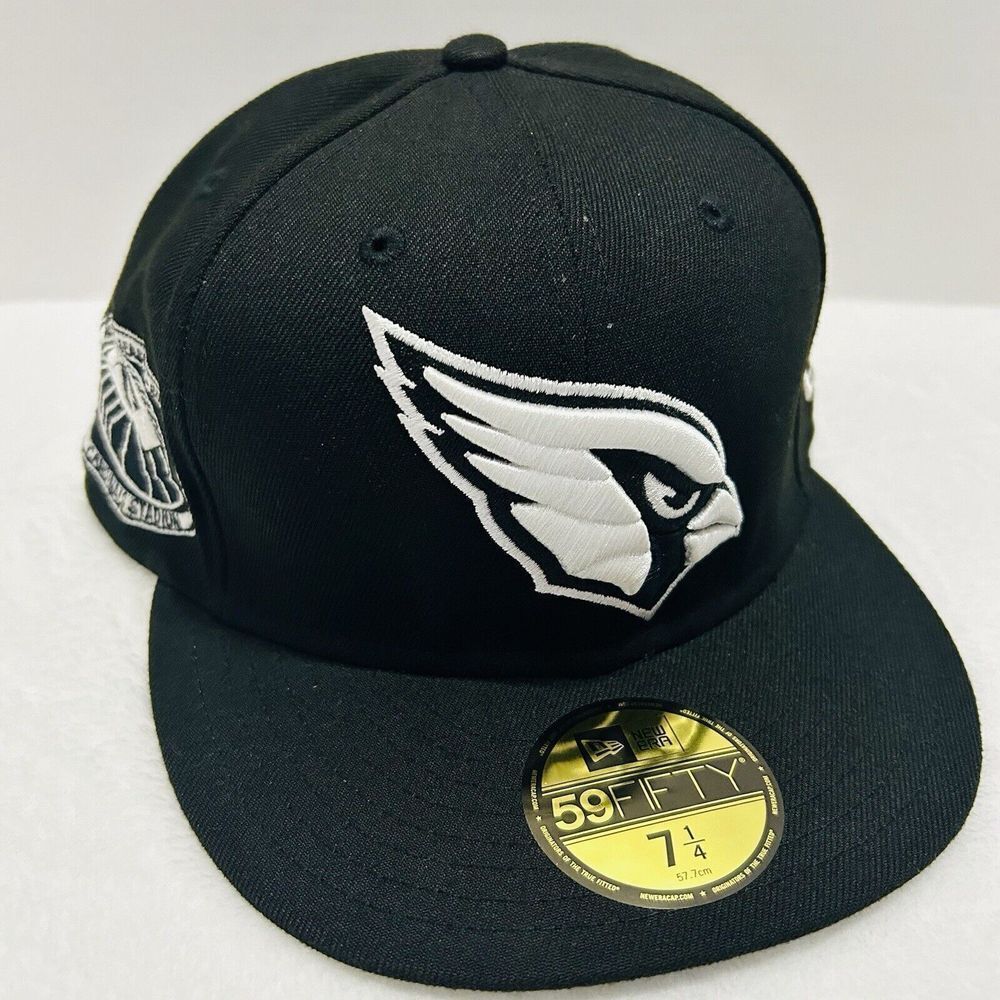 New Era Arizona Cardinals‎ Stadium Patch 59FIFTY Fitted Hat Cap Black 7 1/4 NFL